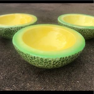 1959 HOLT HOWARD Ceramic Set of 2 Melon Bowl